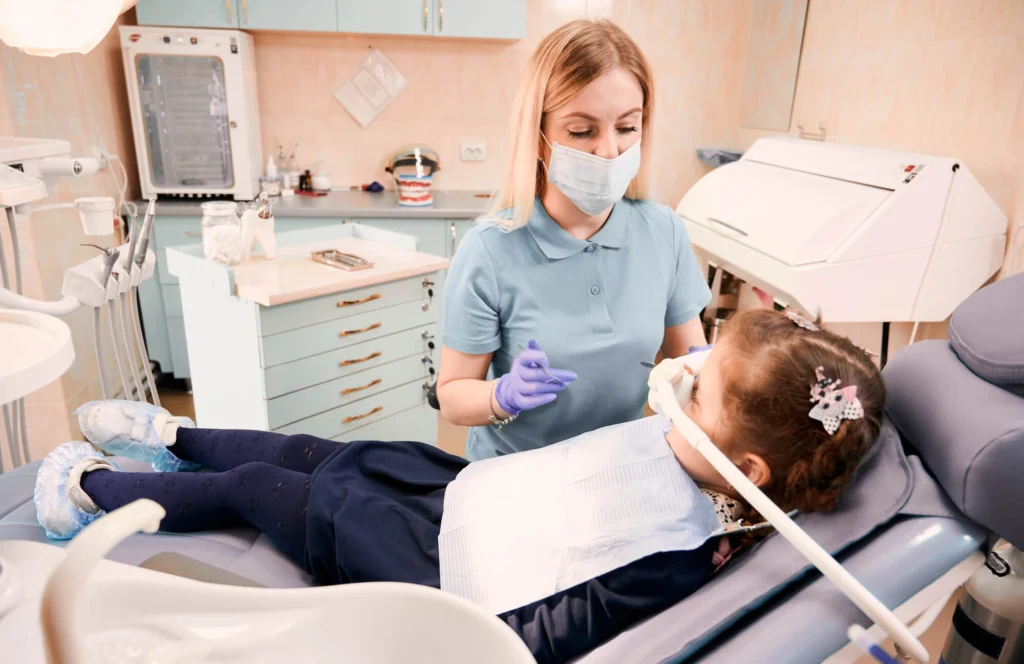 Kid undergoing treatment by a Dentist near Mamaroneck NY