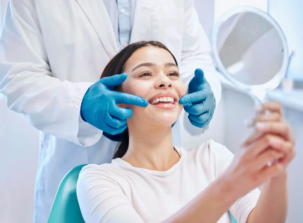 Girl smiling with Dentist in Westchester NY